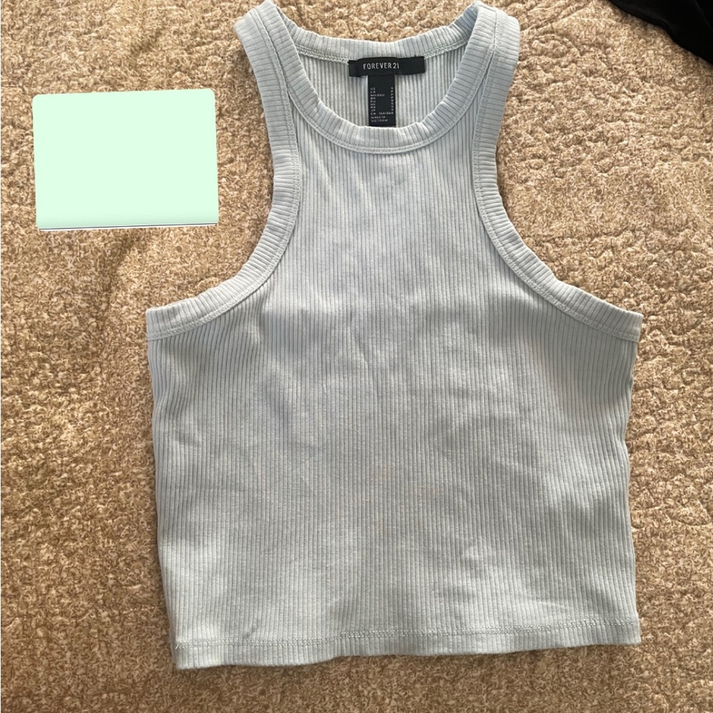 🐠2 for $16 Forever 21 Mint Ribbed Tank Top